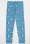 Schlafanzug lang Organic Cotton Bündchen Sterne Monde hellblau - Natural Love