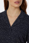 Schlafanzug lang Organic Cotton Knopfleiste Reverskragen Grafikprint nachtblau - Contemporary Nightwear