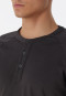Pigiama lungo in cotone biologico con abbottonatura e motivo a righe, antracite - selected! premium