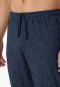 Pigiama lungo in cotone biologico con fantasia di colore blu notte - Casual Nightwear