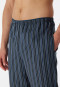 Pyjama lang biologisch katoen gestreept marineblauw - selected! premium