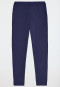 Schlafanzug lang Plüsch-Shirt Leggings nachtblau - Nightwear