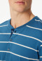 Lange pyjama knoopsluiting donkerblauw - Casual Nightwear