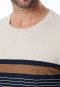 Schlafanzug lang Streifen nachtblau - Casual Nightwear