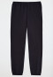 Schlafanzug lang Sweatware Bündchen grau-meliert - Nightwear