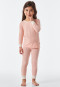 Pyjama long Tencel Coton Bio poignets étoiles pêche - Natural Love