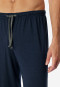Pyjama lang Tencel V-hals strepen donkerblauw - Selected! Premium
