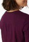 Pyjama lang V-hals gestipt pruim - Comfort Essentials