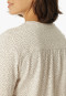 Pyjama long encolure en V motif pois taupe - Comfort Essentials