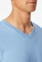 Shirt short sleeve v-neckline pacific blue - Mix+Relax