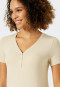 Shirt short-sleeved Henley button placket sahara - Mix & Relax