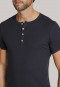 Short-sleeved shirt with button placket, double rib, blue - Outdoorsman