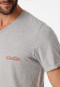 Shirt korte mouw Biologisch Katoen V-hals grijs-melange - Mix+Relax