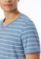Shirt kurzarm Streifen blau-meliert - Mix+Relax