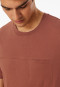 Shirt kurzarm Sweat-Qualität terracotta - Mix+Relax
