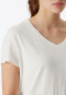 Shirt short sleeve V-neck cream - Mix+Relax