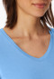 Shirt kurzarm V-Ausschnitt hellblau - Mix+Relax