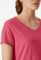 T-shirt manches courtes Encolure en V rose - Mix+Relax