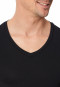 Shirt short sleeve v-neckline black - Premium Modal