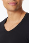 Shirt kurzarm V-Ausschnitt schwarz - Premium Cotton