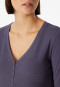Shirt langarm Doppelripp Druckknöpfe indigo - Mix+Relax