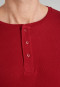 Maglia a maniche lunghe, doppia costa, collo serafino, abbottonatura, rosso - Mix+Relax
