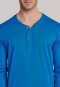 Shirt langarm Jersey Knopfleiste blau - Mix+Relax