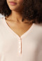 Long-sleeved shirt modal V-neck button placket apricot - Mix & Relax