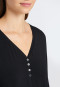 Shirt long-sleeved modal V-neck button placket black - Mix & Relax