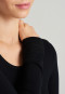Shirt lange mouwen Tencel wol kant zwart - Wool x Tencel