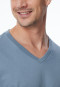 Shirt langarm V-Ausschnitt blaugrau - Mix+Relax