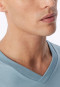 Shirt met lange mouwen en v-hals, ijsblauw - Mix+ Relax