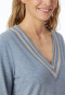 Shirt long-sleeve v-neck jeans-mottled - Mix+Relax