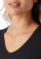 Shirt langarm V-Ausschnitt schwarz - Mix+Relax