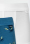 Short 2-pack drakenprint blauw/wit - Fine Rib