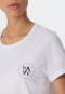 Sleep shirt short-sleeved print white - Essential Nightwear