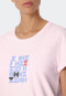 Sleep shirt short-sleeved print soft pink - Essential Nightwear