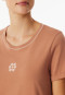 Camicia da notte a maniche corte con fiocco di neve ruggine - Casual Essentials