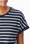 Sleepshirt kurzarm Streifen nachtblau - Casual Essentials