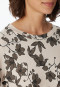 Slaapshirt lange mouwen modal bloemenprint zandkleurig - Contemporary Nightwear
