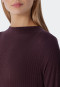 Chemise de nuit à manches longues Tencel col cheminée bordeaux - selected! premium