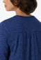 Long-sleeved V-neck sleep shirt polka dots navy - Comfort Essentials