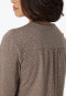 Slaapshirt lange mouwen V-hals gestipt taupe - Comfort Essentials