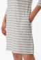 Sleep shirt long-sleeved V-neck stripes heather gray - Casual Essentials
