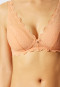 Soutien-gorge souple sans armature dentelle allover couleur pêche- Feminine Lace