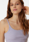 Spaghetti top double rib organic cotton lilac - Pure Rib