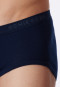 Sport briefs with fly, fine rib, navy blue - Original Classics