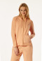 Sweatsuit jacket Tencel sustainable hood pockets cuffs peach - Lounge Refibra