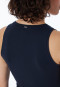 Night blue fine rib strap top - Naturschönheit