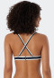 Triangle bikini set removable soft cups variable straps mini bottoms ribbed look dark blue - Underwater